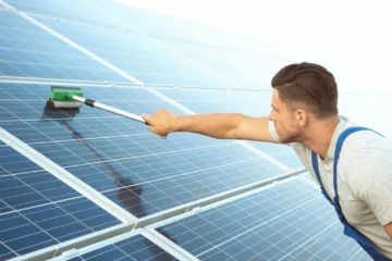 How to Clean Solar Panels on a Pitched Roof